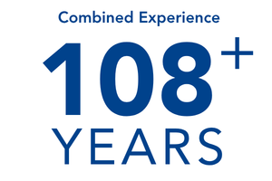 108 plus years combined experience