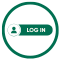Green circle log in icon