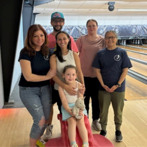 Team BankGloucester at local Cape Ann Lanes for Candlepins for a Cause to compete in friendly bowling event.